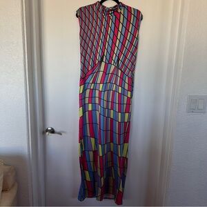 Colorful Geometric Maxi Dress